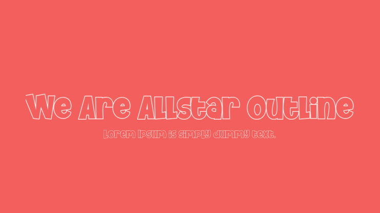 We Are Allstar Outline Font Family