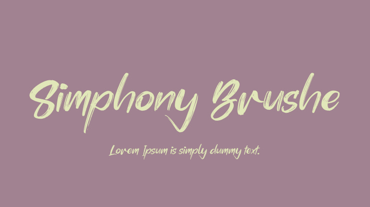 Simphony Brushe Font Family