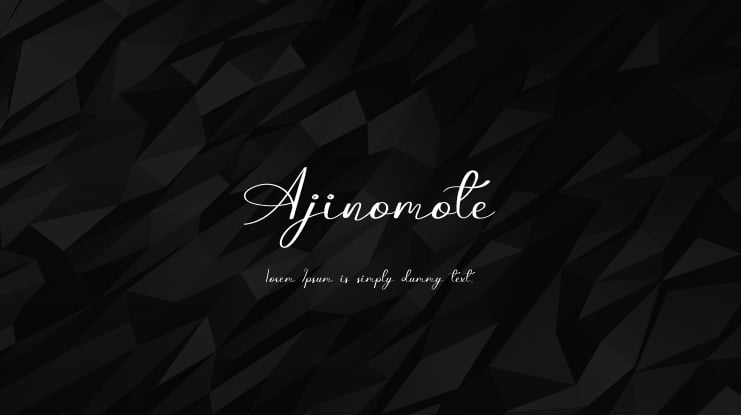 Ajinomote Font