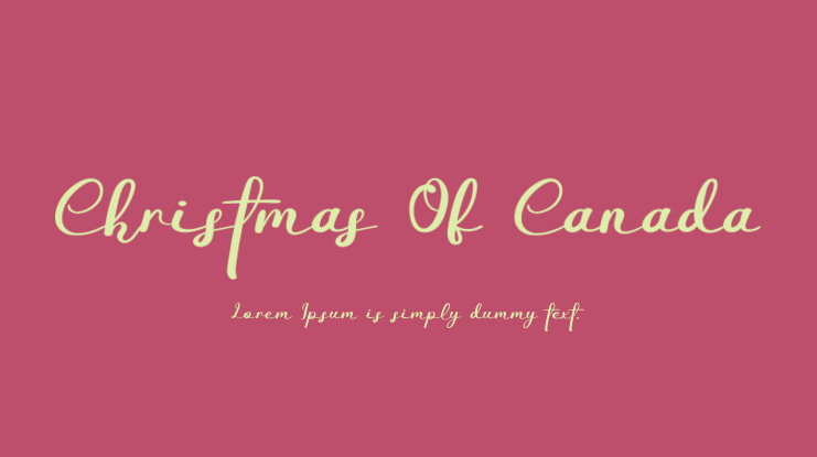 Christmas Of Canada Font