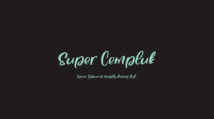 Super Cempluk Font
