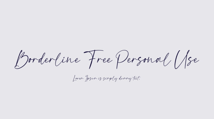 Borderline Free Personal Use Font