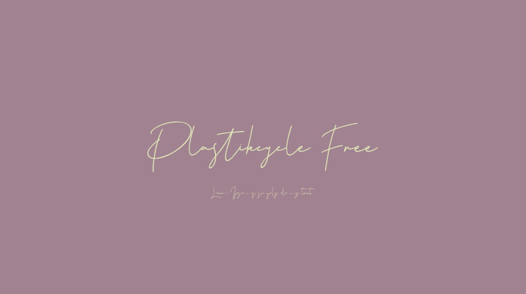 Plastikcycle Free Font