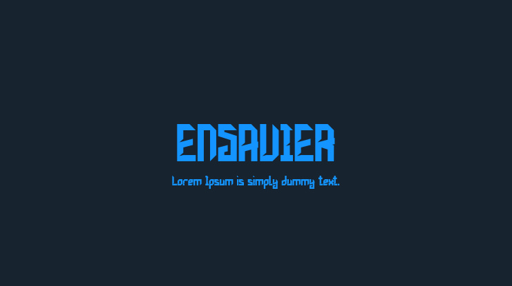 ENSAVIER Font