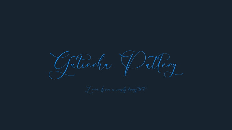 Gutierha Pattery Font