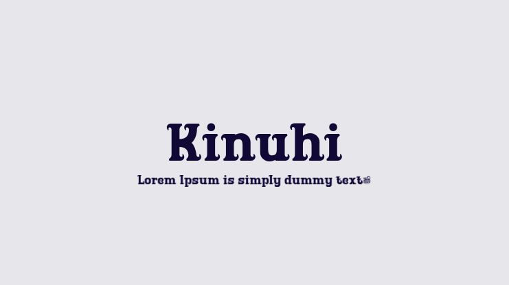 Kinuhi Font