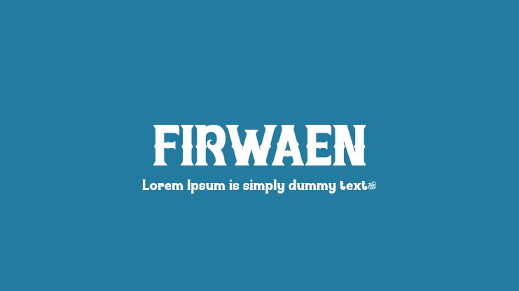 FIRWAEN Font