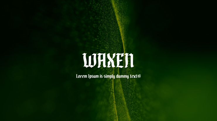 WAXEN Font