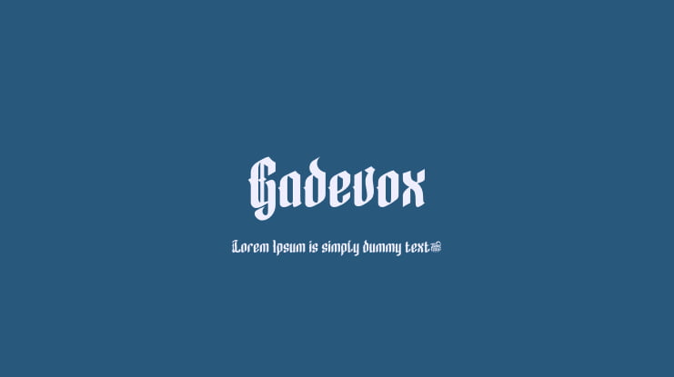 Gadevox Font