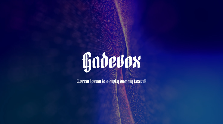 Gadevox Font