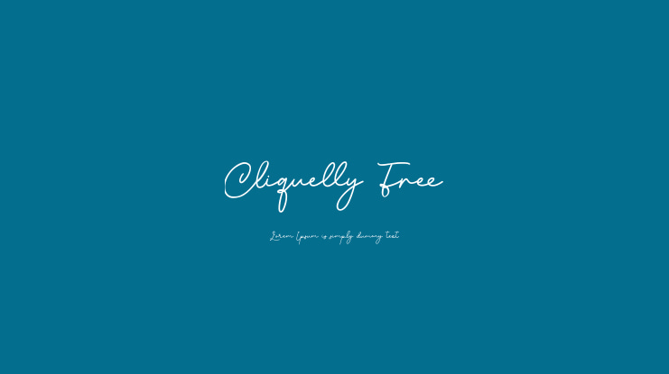 Cliquelly Free Font