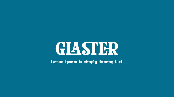 GLASTER Font