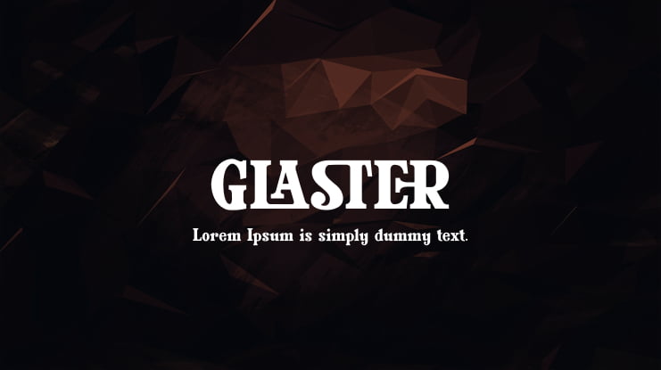 GLASTER Font