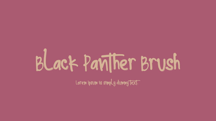Black Panther Brush Font