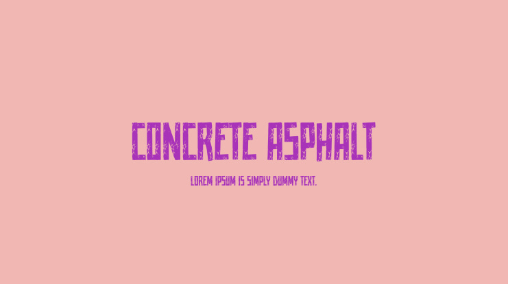 Concrete Asphalt Font