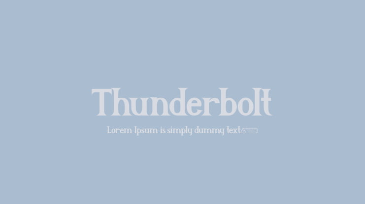 Thunderbolt Font