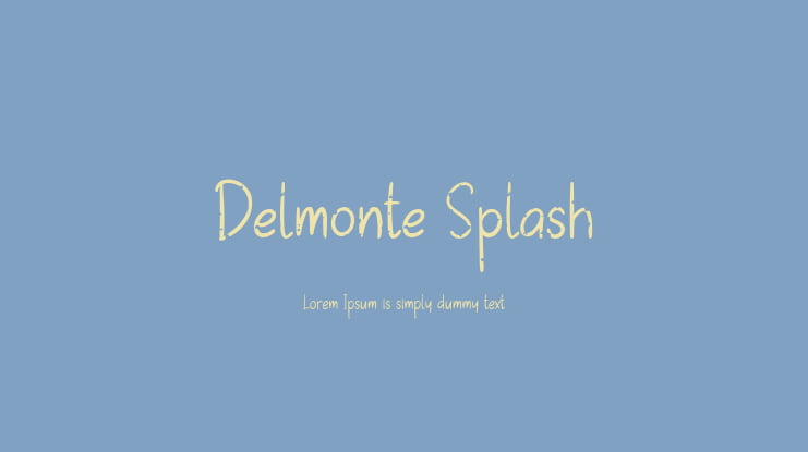 Delmonte Splash Font Family