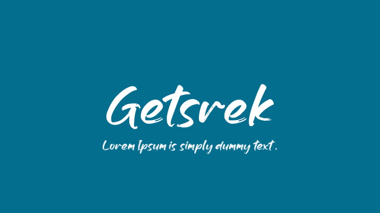 Getsrek Font