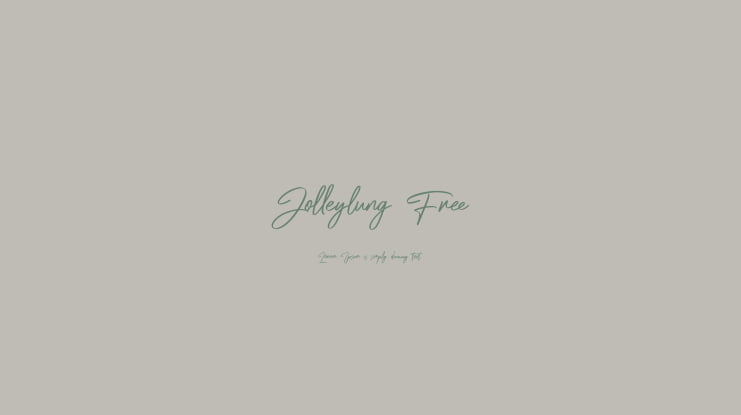 Jolleylung Free Font