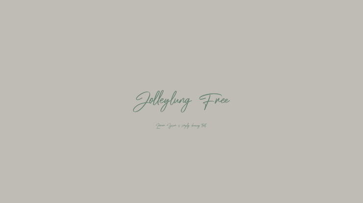 Jolleylung Free Font