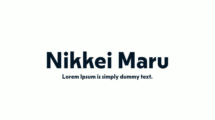 Nikkei Maru Font
