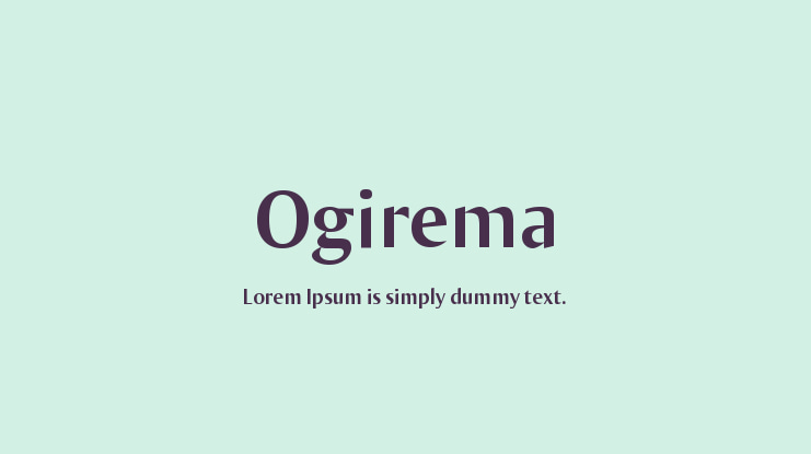Ogirema Font Family