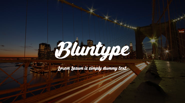 Bluntype Font