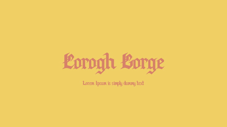 Corogh Gorge Font Family
