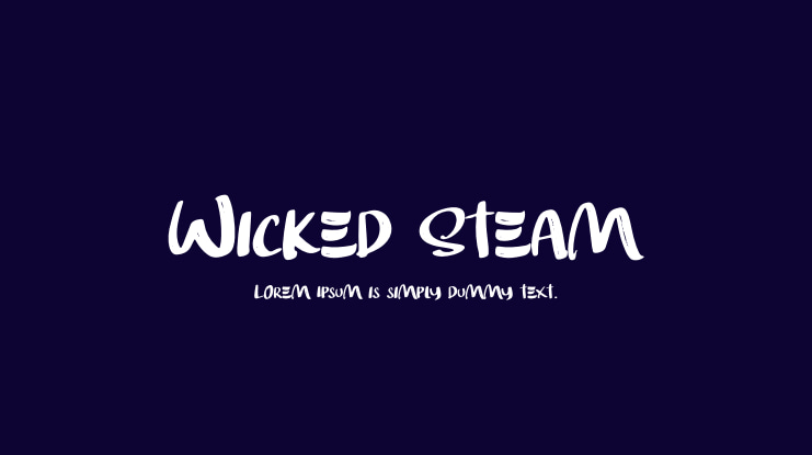 Wicked Steam Font