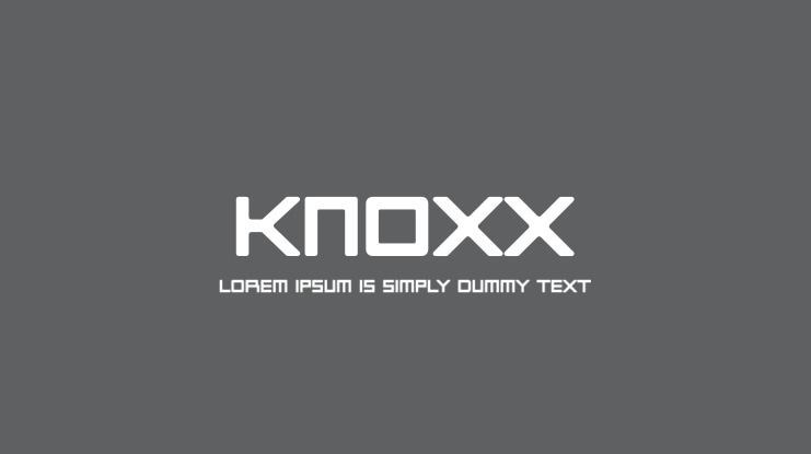 Knoxx Font