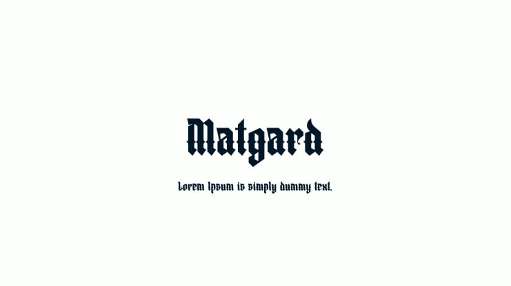 Matgard Font