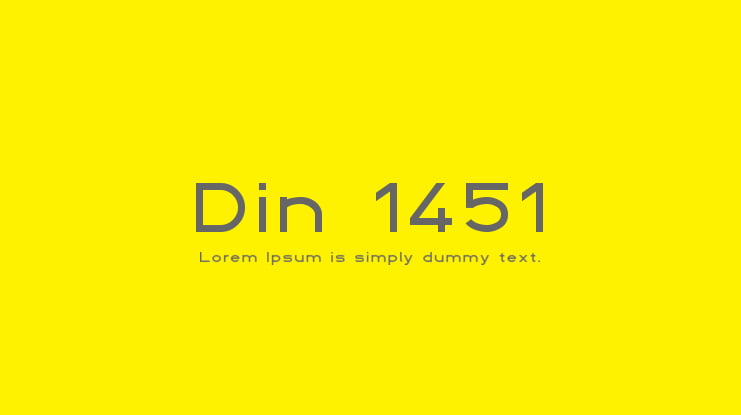 Din 1451 Font