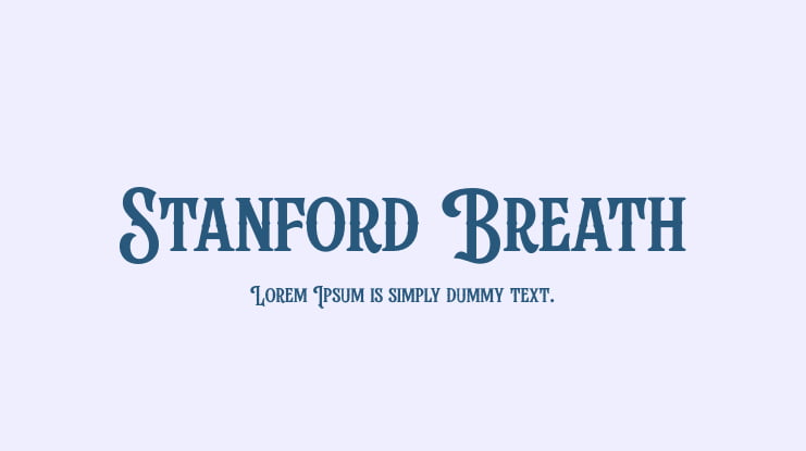 Stanford Breath Font