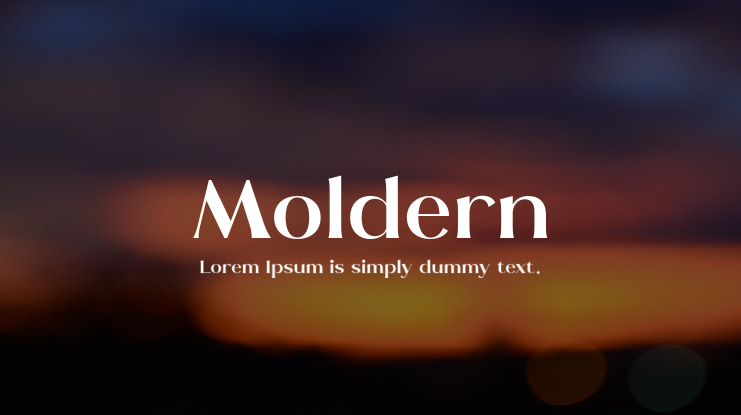 Moldern Font