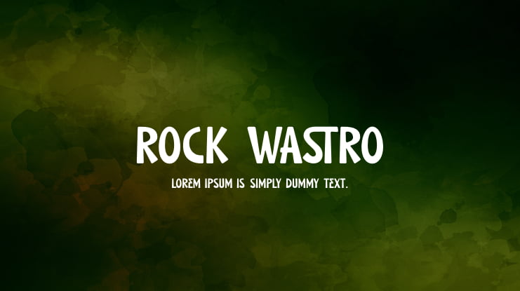 ROCK WASTRO Font