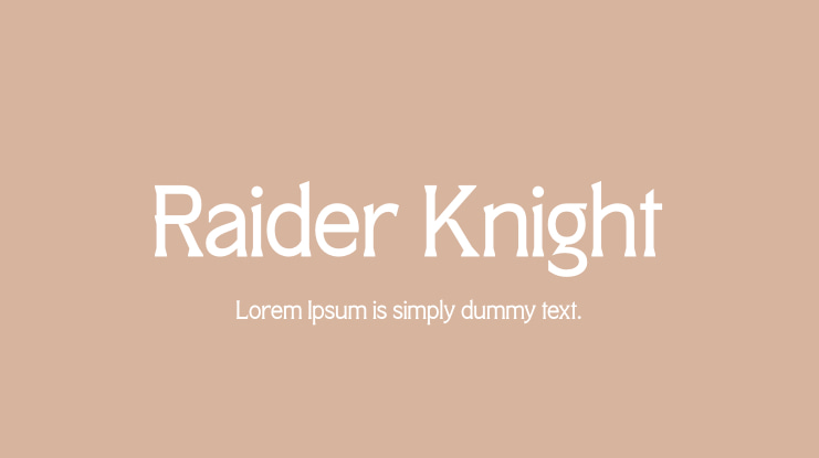 Raider Knight Font