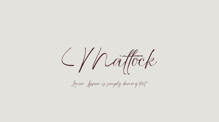 Mattock Font