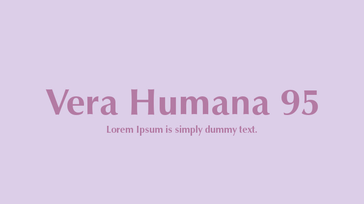 Vera Humana 95 Font Family