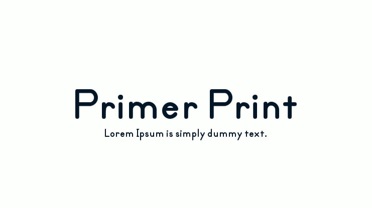 Primer Print Font Family