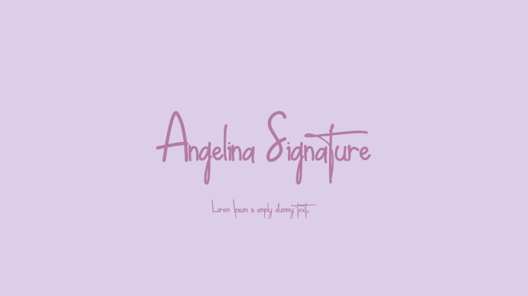 Angelina Signature Font