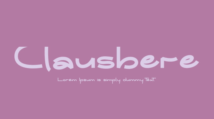 Clausbere Font Family