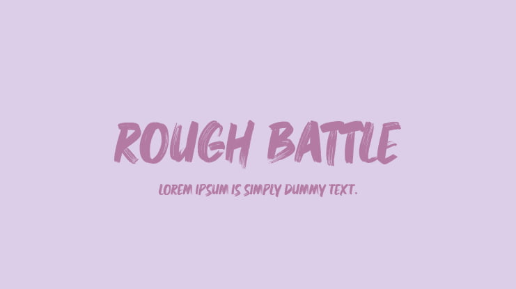 Rough Battle Font