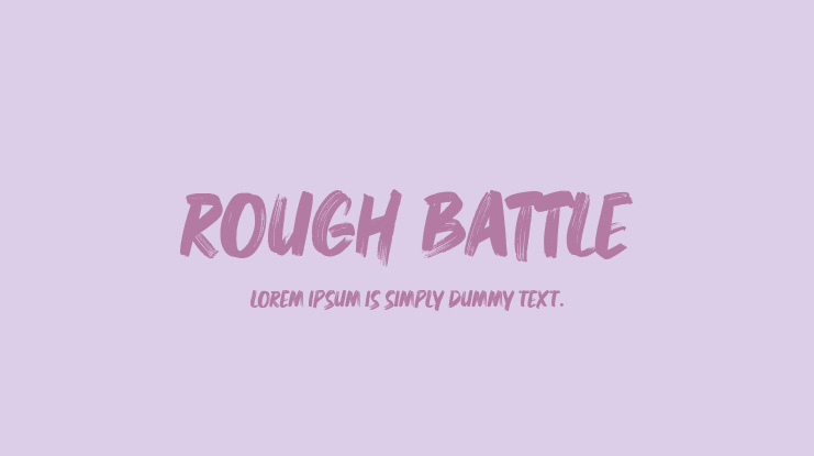 Rough Battle Font