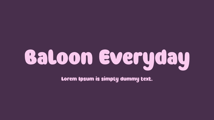 Baloon Everyday Font