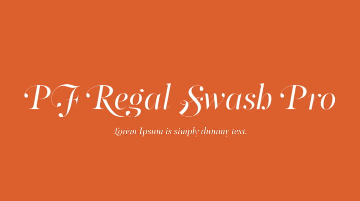 PF Regal Swash Pro Font Family