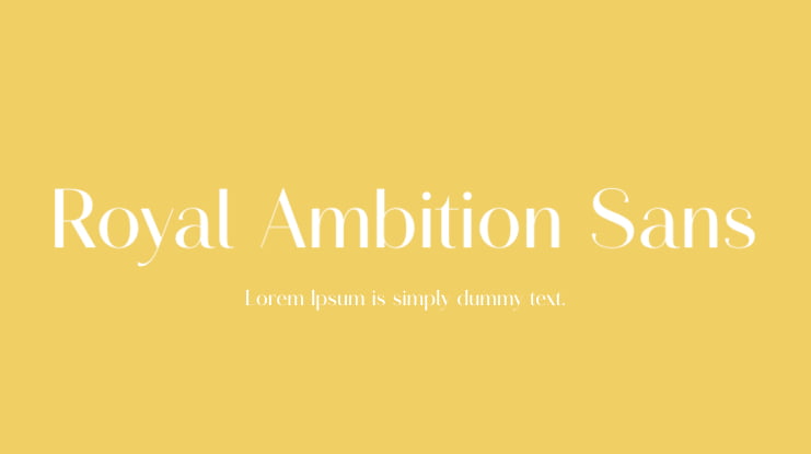 Royal Ambition Sans Font Family