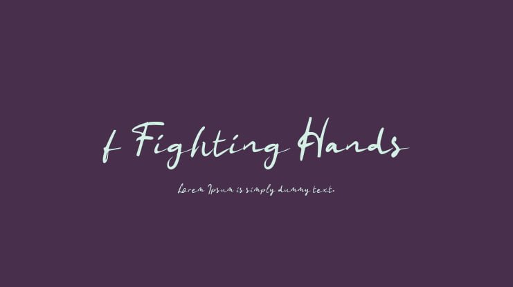 f Fighting Hands Font