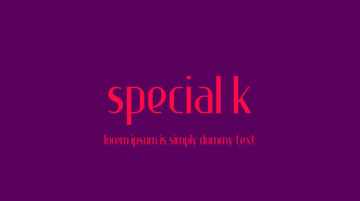 Special K Font