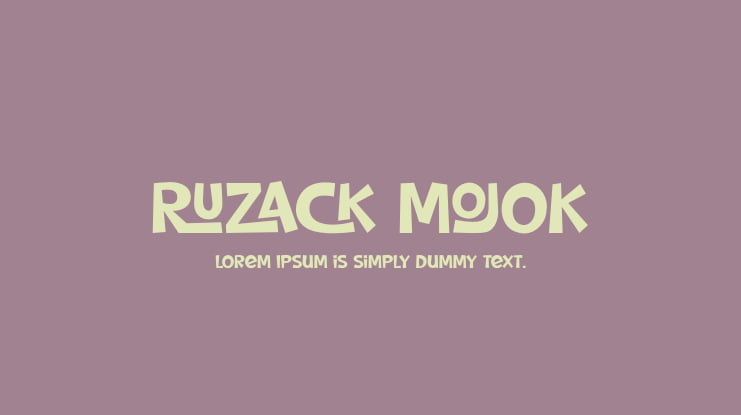 RUZACK MOJOK Font