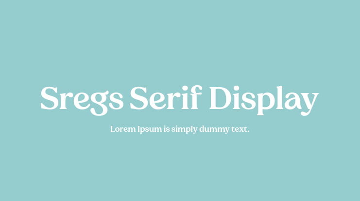 Sregs Serif Display Font